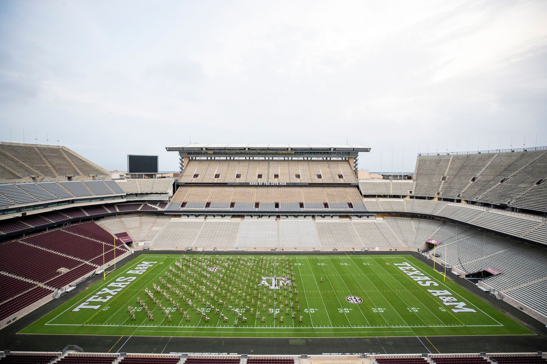 Aggie Band marches on Kyle Field